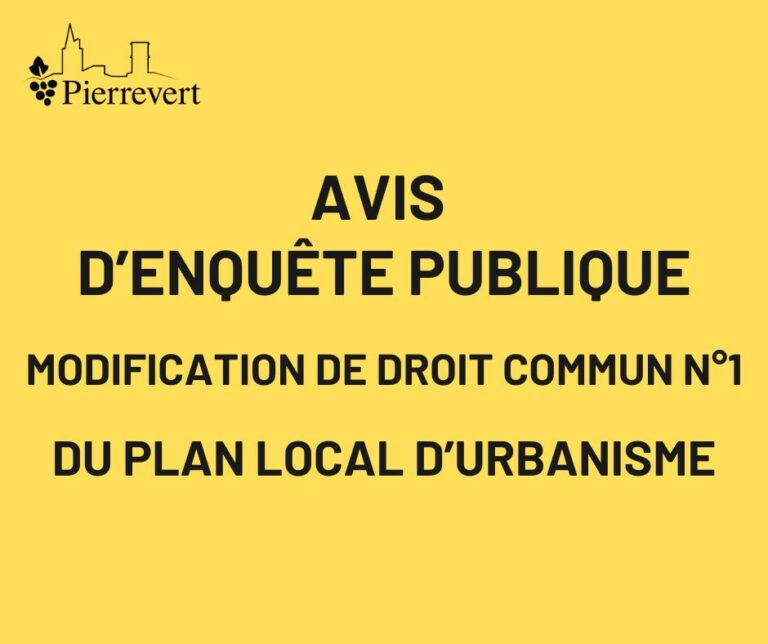 Avis d’enquête publique