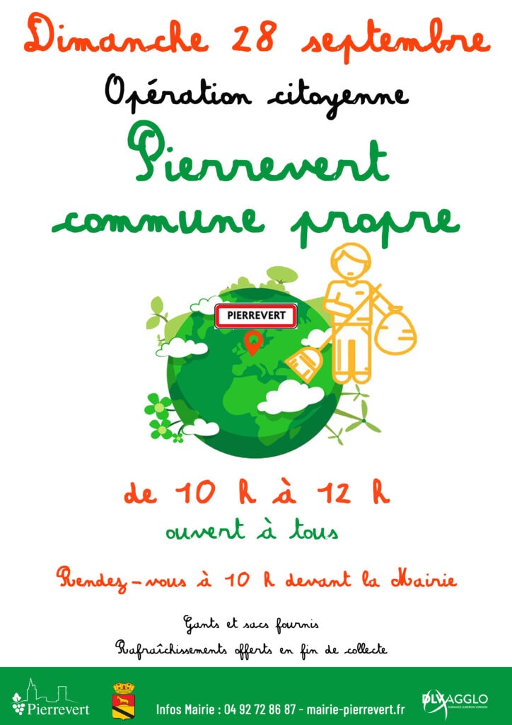 Pierrevert commune propre
