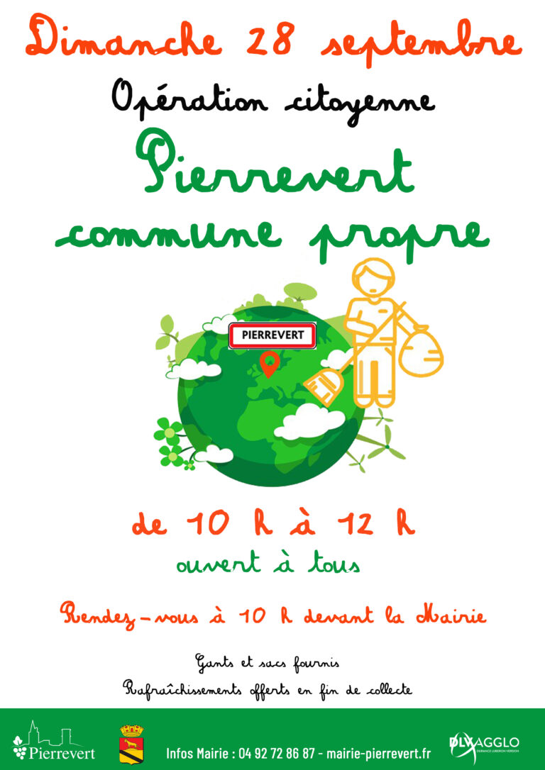 Pierrevert commune propre
